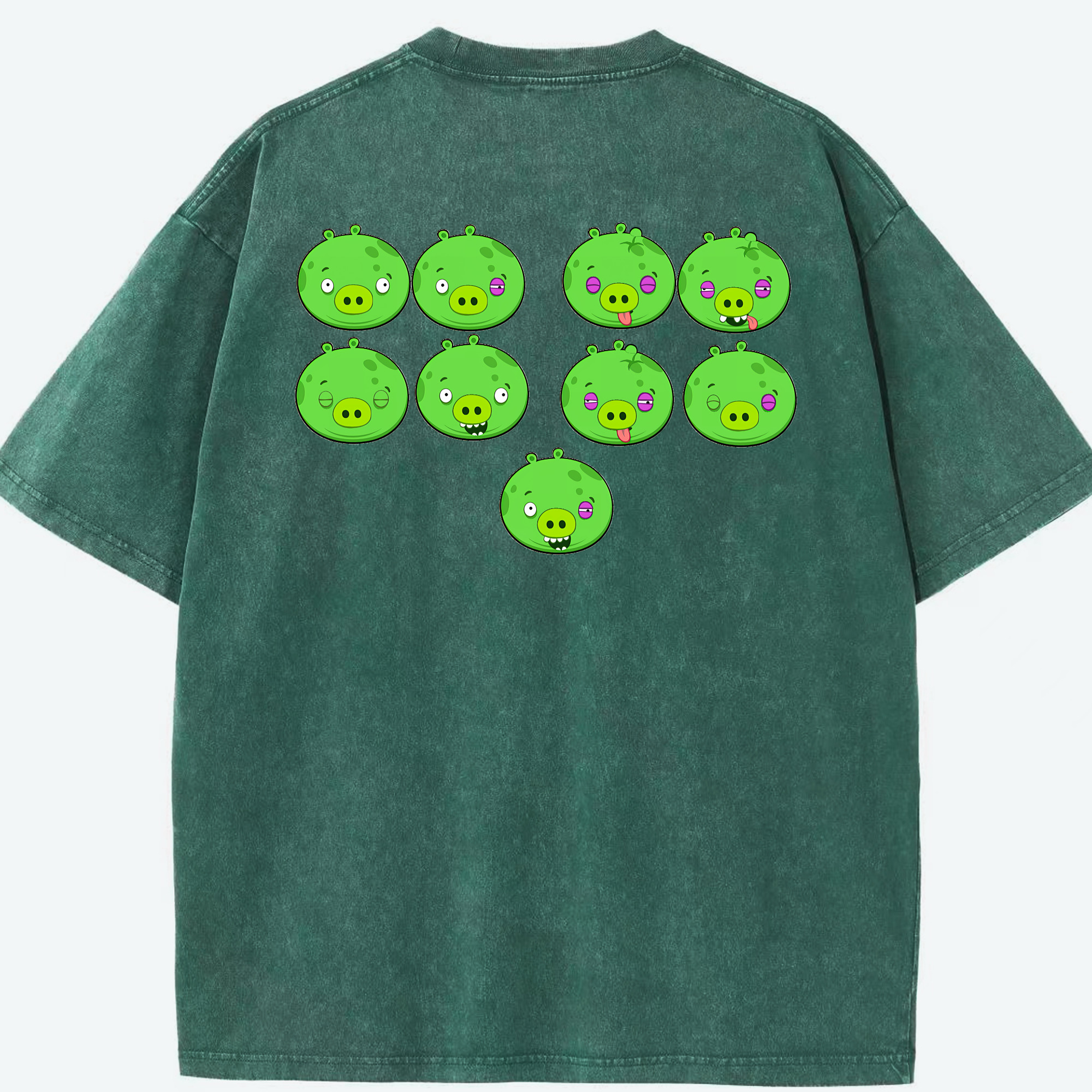 （画像用） Angry Birds アングリーバード 綿100% ヴィンテージ風 半袖Tシャツ（背面プリント）